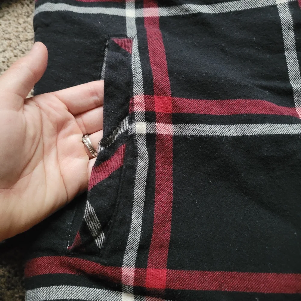 Carhartt Kids Coat XL 18/20 Plaid Sherpa Chore Barn Work Red Black Pockets Warm
